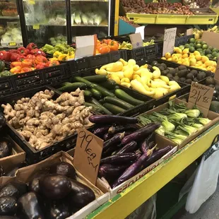a variety of vegetables on display