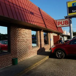 a car parked outside