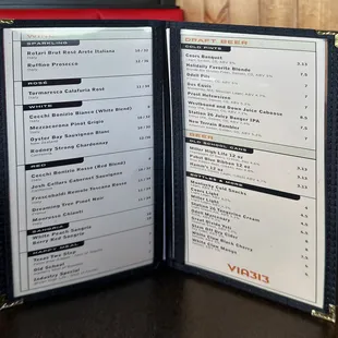 drink menu