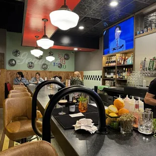 interior, sushi and sashimi