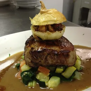 Filet roasted garlic