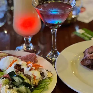 Brazilian Martini and Pina Fruit Colada.