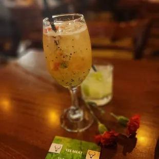 Strawberry Kiwi Sangria and the Caipirinha