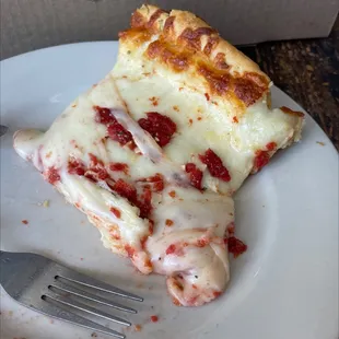 Maybe extra cheese on my four cheese was not the best idea