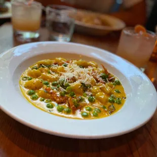 Gnocchi ai Piselli e Speck: pretty and