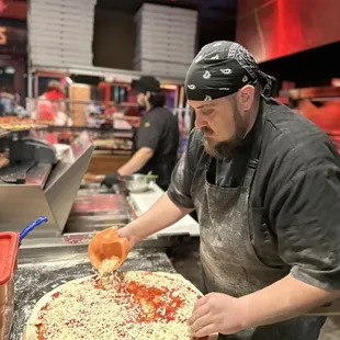 Chef JC doing his thing on a busy night!