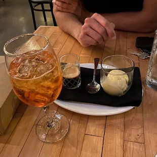 Affagato and aperol spritz!