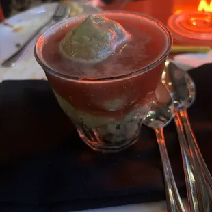 Blood orange Italian ice float