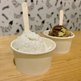 Vegan Haupia (Front) and Spumoni (Back)