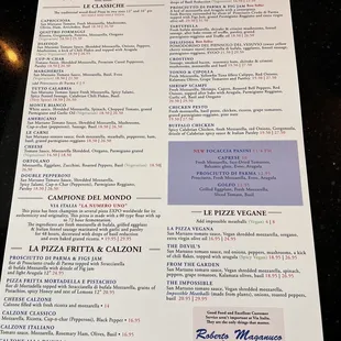 New Menu. Few changes. Page 1