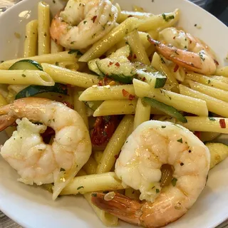 Spaghetti con Zucchine e Gamberetti