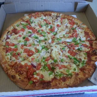 Chicken with topping.