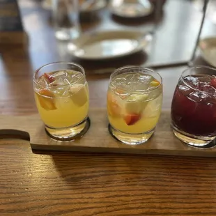 Sangria Flight (Prosecco, Gavi and Cabernet)