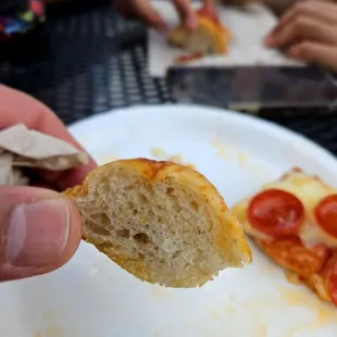 Pepperoni pizza slice