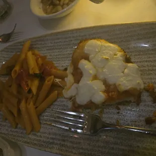 Kids portion of chicken Parmesan