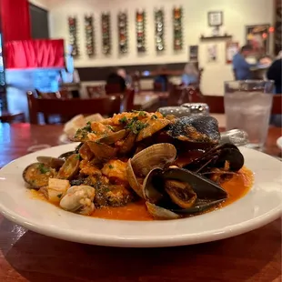 4.13.23 Date with the wifey. Ciopinno was delicious! Stacked with seafood!