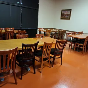 Inside the private room or party room at Via Roma in Lincoln