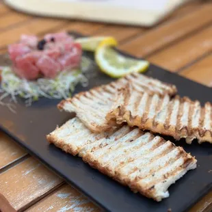 a plate of food on a table