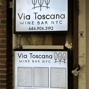 a sign for a wine bar