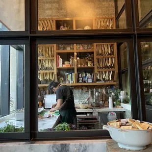 Area where fresh pasta and pastries are made