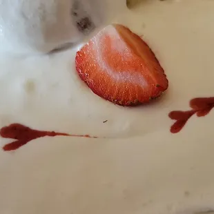 Super cute detail on my dessert for our anniversary.