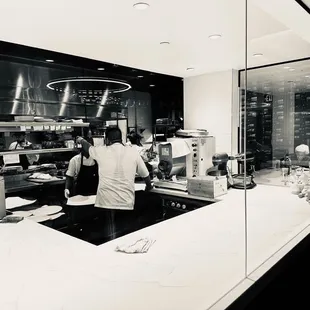 Known kitchen area with kitchen seating