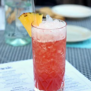 Koko B. Ware cocktail ($14) - old monk rum, yellow bird whiskey, carpano botanical bitters, pineapple grenadine, lime