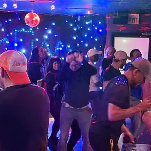 a group of people dancing