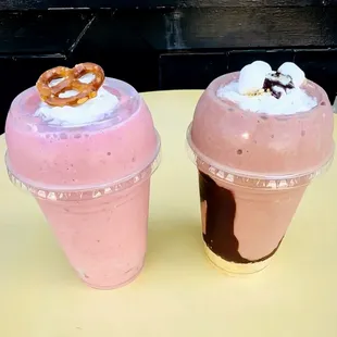 Smoothies: strawberry-pretzel salad and s'mores