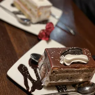 a slice of cake on a plate