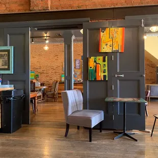 the interior of a coffee shop