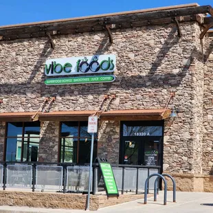 the front of the restaurant