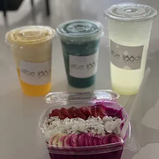 Piña colada , Blue Ginger, The Happy Belly, Pitaya Paradise