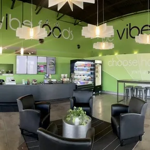 Panoramic view of the inside; spacious and clean!