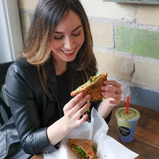 Vegan Pesto Grilled Cheese and The Mane Elixir!