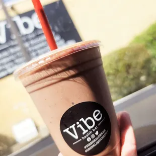 Cacao Town-almond milk, raw cacao, banana, dates, maple syrup, dates