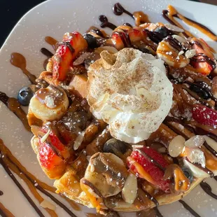 waffles, food