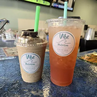 Chick-a-dee energy tea &amp; Oreo Shamrock shake