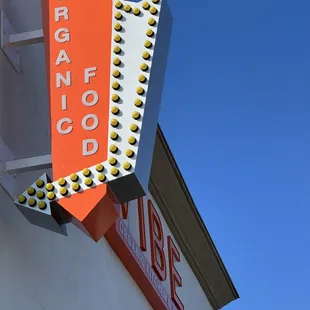 neon sign on building