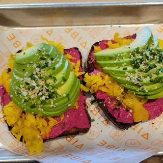 Beet Hummus Toast