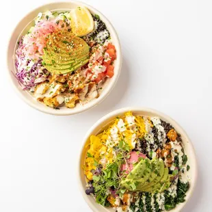 two bowls of food