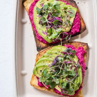 Beet Hummus Toast