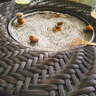 Zen Garden located in our lounge area. We offer many avenues for our customer's to relax and rejuvenate.