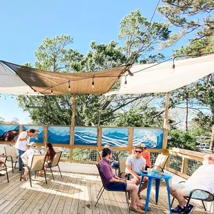 Lounging on the back deck or rooftop beer garden