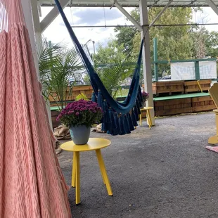 Hammock on the patio