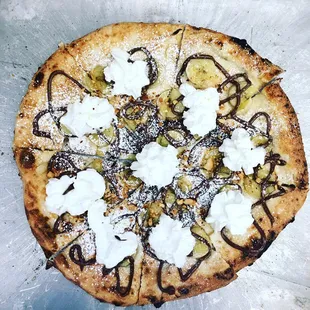 Chocolate Dipped Banana Pizza