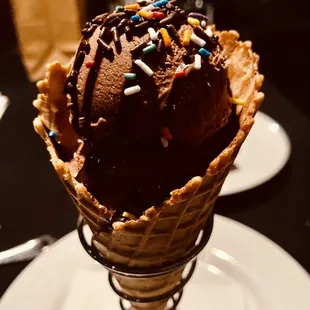 Chocolate Waffle Cone!