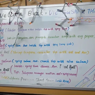 Specials for the day