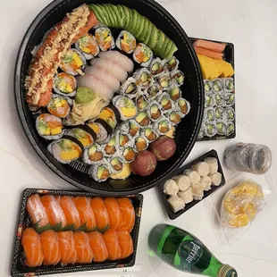 various types of sushi