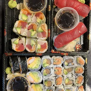 sushi and sashimi, food, sashimi, sushi